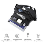 Anti-Theft Obsidian Sling Bag