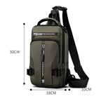 Mens Convertible Anti Theft Crossbody Bag